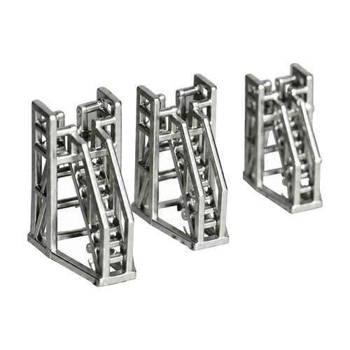 Model On Ladder 3 Pieces Scale Model Stair with Ladder Frame Compact Miniature Stairs ...