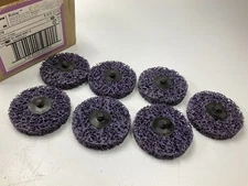 7 Pack - 3M 07476 3" Scotch-Brite Roloc Clean Strip XT Disc Extra Coarse