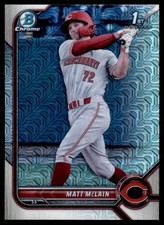 Matt McLain 2022 Bowman Chrome #BCP-245 Cincinnati Reds Prospects Mojo Refractor