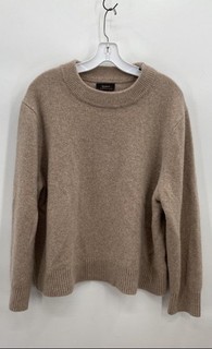 Quince Women's Oatmeal Cashmere Oversized Crewneck Sweater Size L