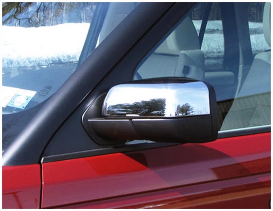 Per LAND ROVER DISCOVERY 2005 al 2009 Coppia Calotte Specchio Retrovisore Cromo - Immagine 4 di 4