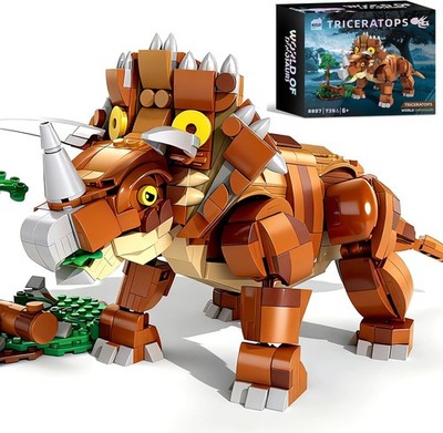 Building Blocks - Triceratops Dinosaur Building Set for ages 6+ with 729 pcs.