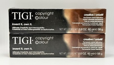2x TIGI Copyright Colour Creative Permanent Hair Color 5/3 Light Golden Brown
