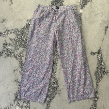 Gap Pajama Pants Womens Sz L Multicolor Floral Print Sleepwear Drawstring Waist