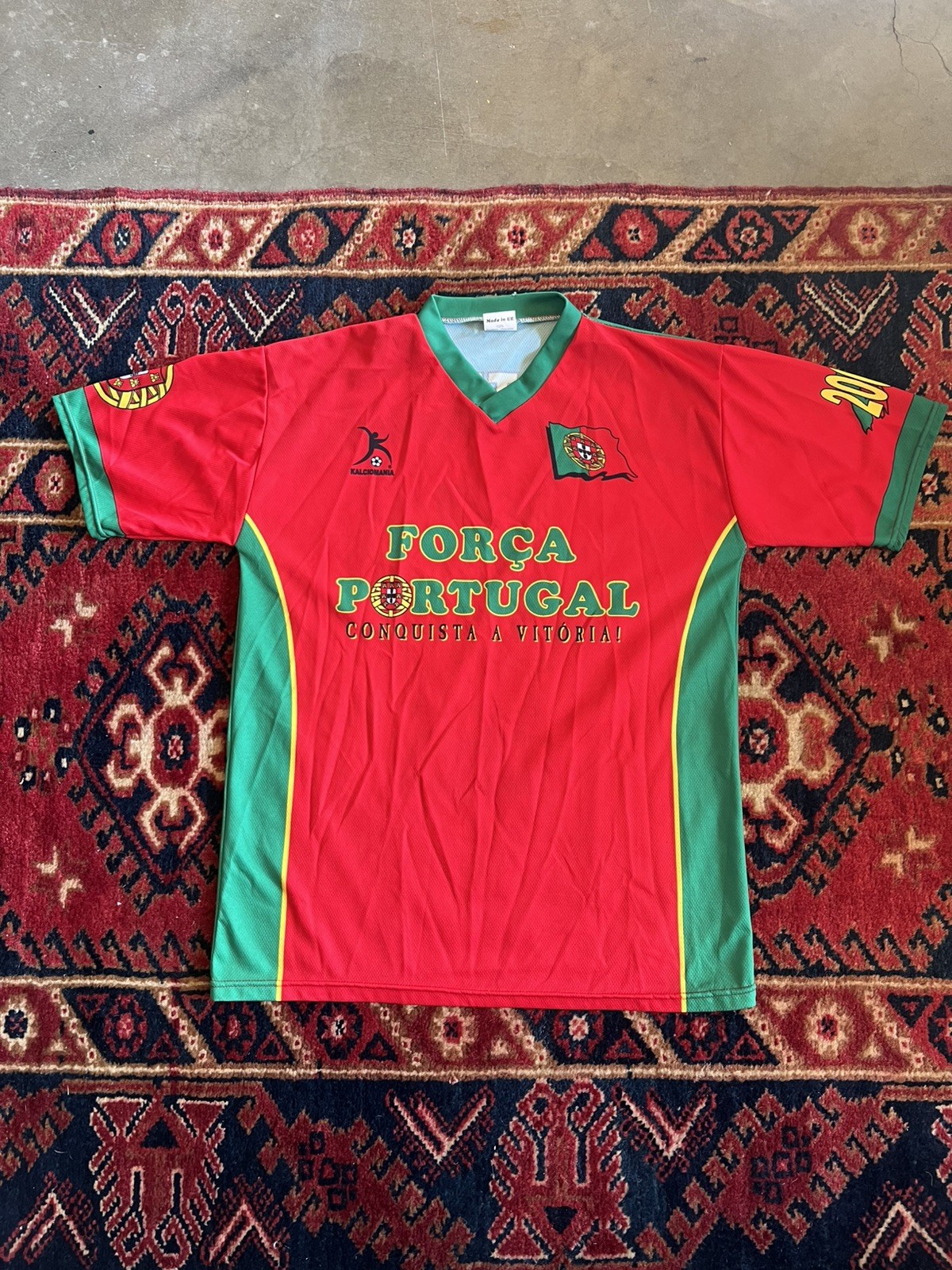 Vintage Portugal National Team World Cup 2006 Futbol XXL Red Jersey Men's