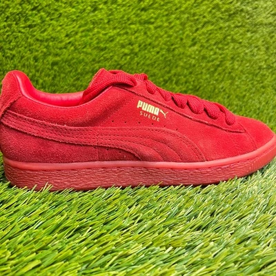Puma Suede Classic Boys Size 5Y Mono Iced Red Athletic Suede Shoes Sneakers - Image 1 of 4