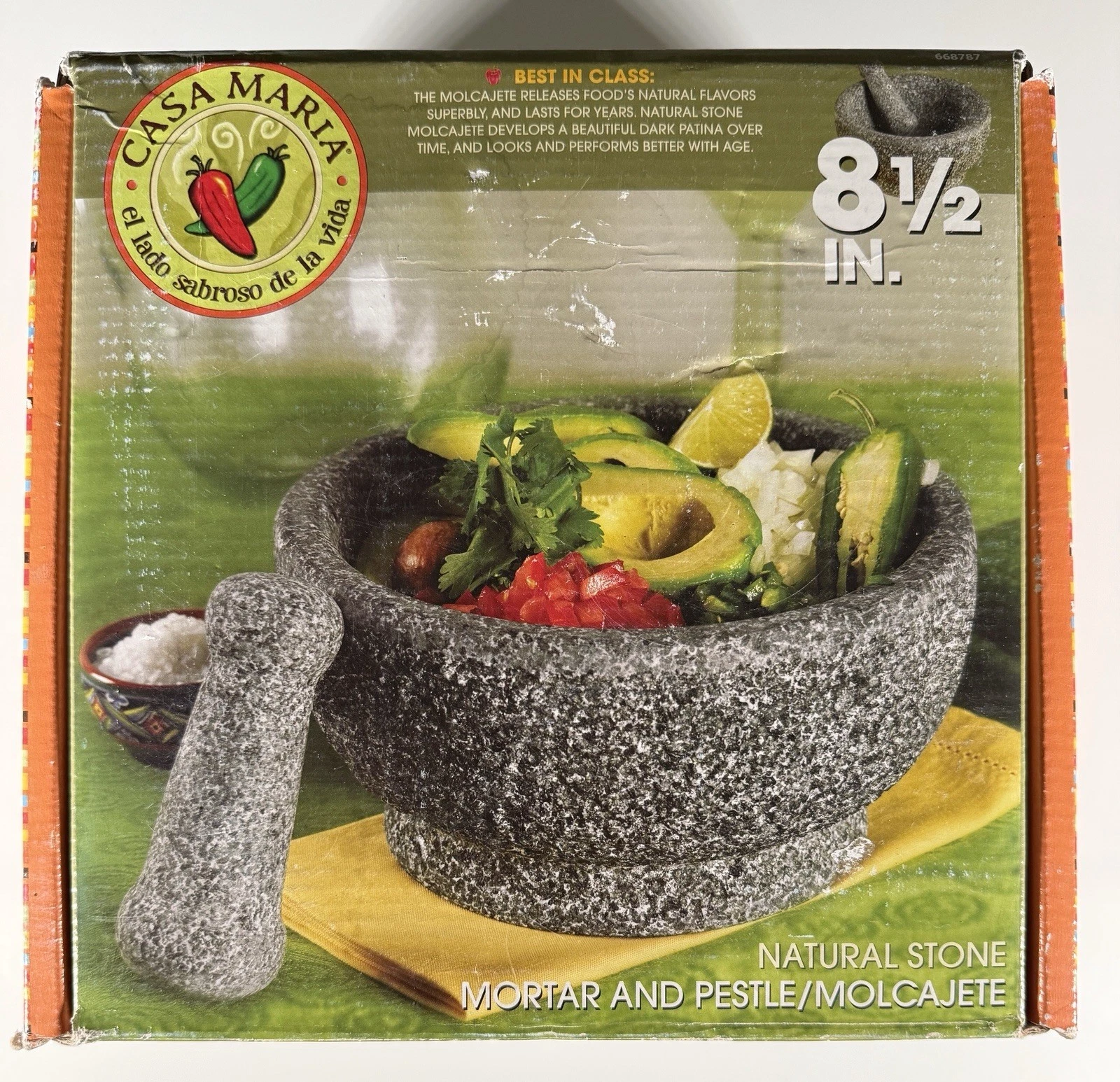 Casa Maria Mortar And Pestle Stone Food Herb Grinder Unused Large Molcajete
Opens in a new window or