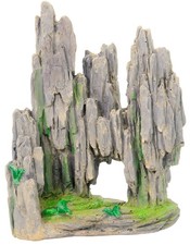 Aquarium Rock Cave Ornament   Natural Stone Arch with Greenery