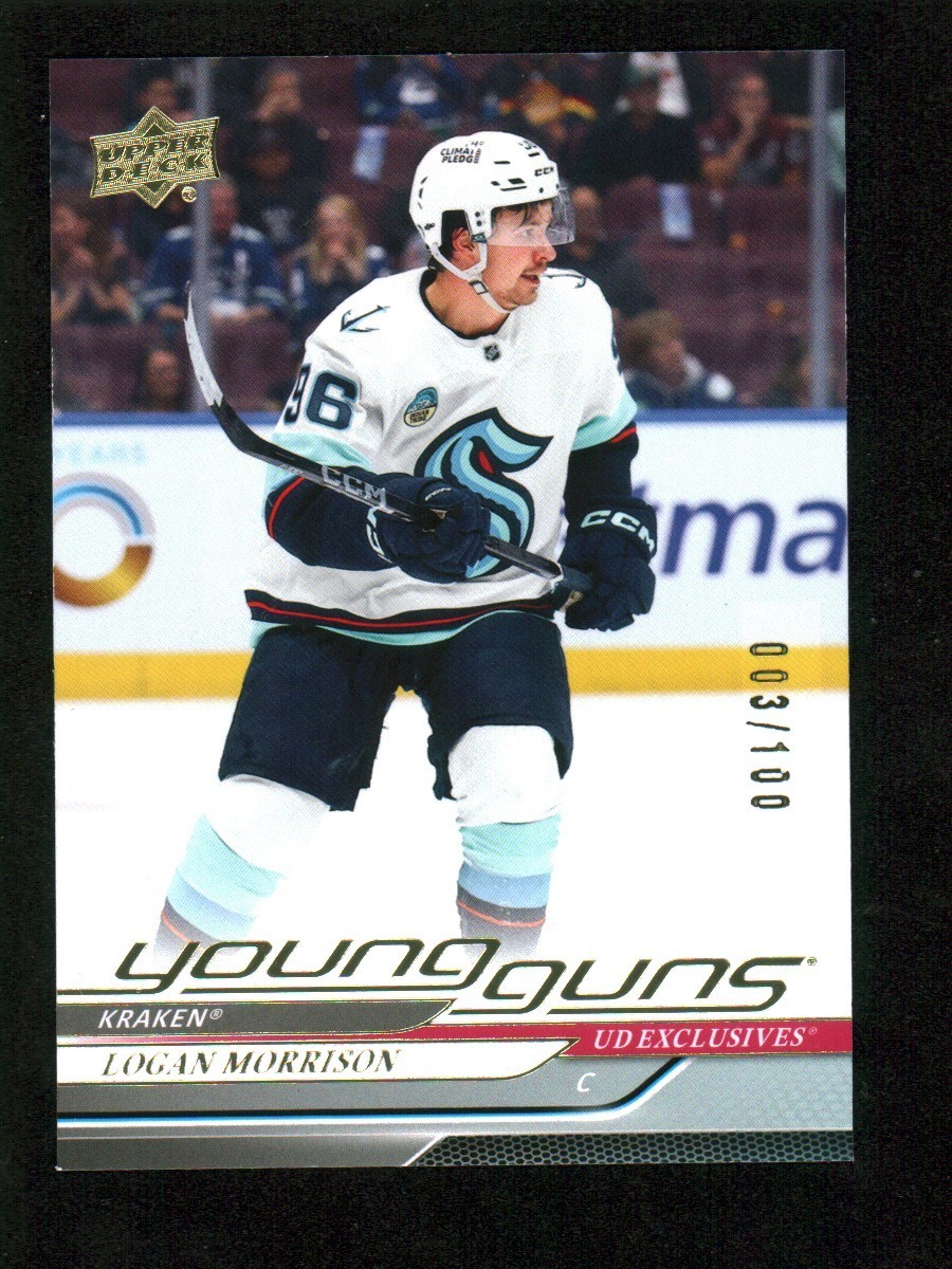 2024-25 Upper Deck Exclusives #469 Logan Morrison Young Guns /100