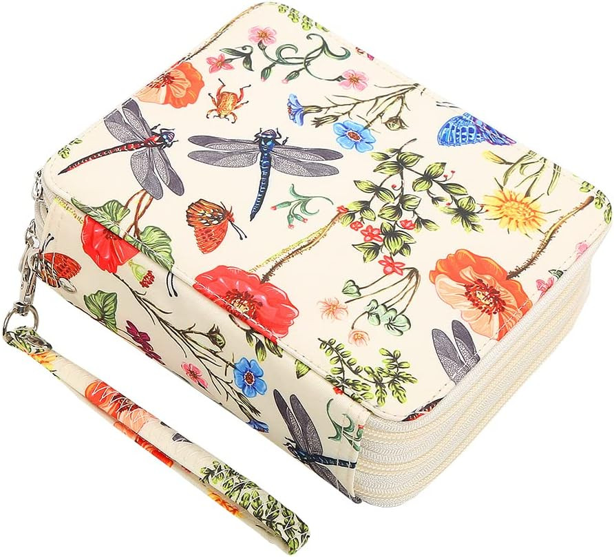 Case-72 Slots Colored Pencil Case Organizer With Zipper