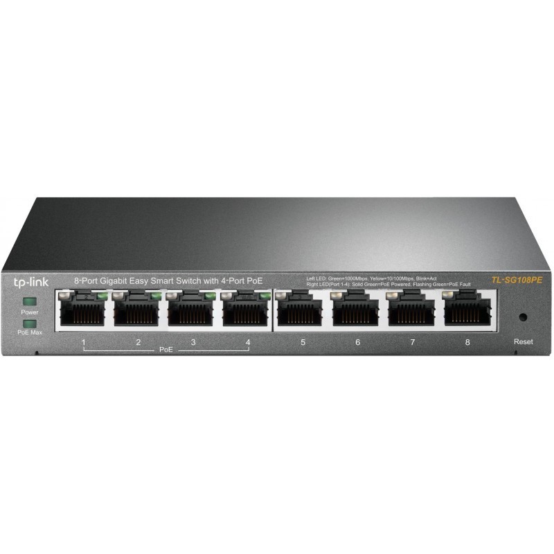 TP-Link TL-SG108PE Gestito L2 Gigabit Ethernet (10/100/1000) Supporto Power - Immagine 3