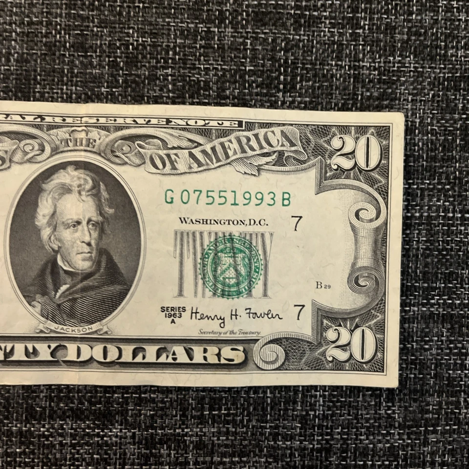 1963A G  $20 Dollar Bill Good Condition  - Image 3 of 4