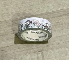 New TCMC Purple Floral Emoti washi tape roll 15 mm The Coffee Monsterz Co.