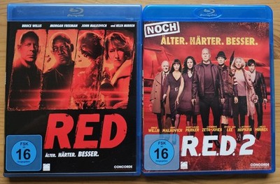 RED Älter Härter Besser - Teil 1 und 2 - 2 x Blu Ray - Willis - Mirren - Hopkins