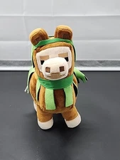 Minecraft Brown Lama Plush Green Blanket Mojang Jinx Stuffed Animal Official
