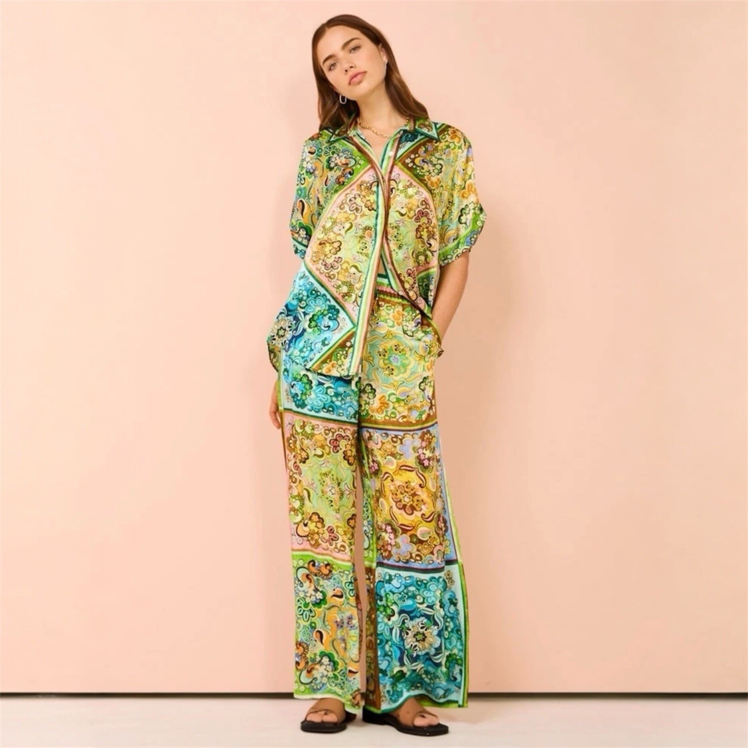 Alemais Dreamer Blouse And Pant Set Size 14 AU / 10 US Silk