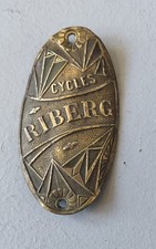 Plaque de Velo Cycles ( RIBERG ) 6 X 3,4 Cm TBE À Voir 
