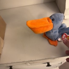 Ty Scoop the Pelican Original Beanie Babies P.V.C With Tag ERROR!
