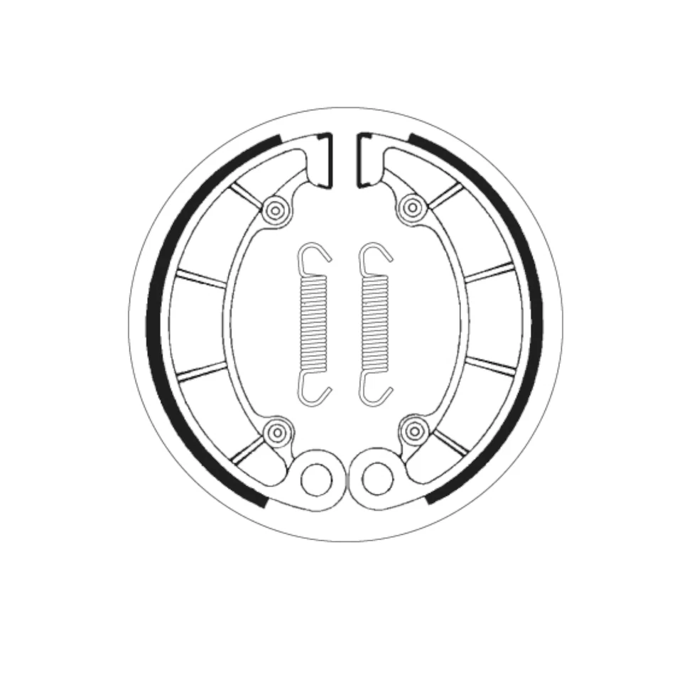 Sapatas de freio para Honda VT 800 C SHADOW 1988 traseira SBS - Imagem 2 de 4