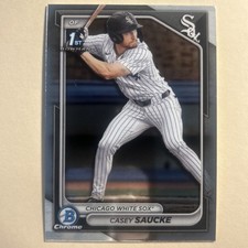 2024 Bowman Chrome Draft Casey Saucke 1st Bowman #BDC-33 Chicago White Sox