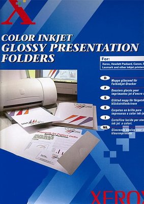 0,54 je Stück 50 XEROX Color Injekt Folder Presentations-Mappen glänzend 