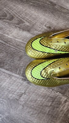 NIKE YOUTH SIZE 4.5 HYPERVENOM PHELON GOLD CLEATS NEYMAR 677585