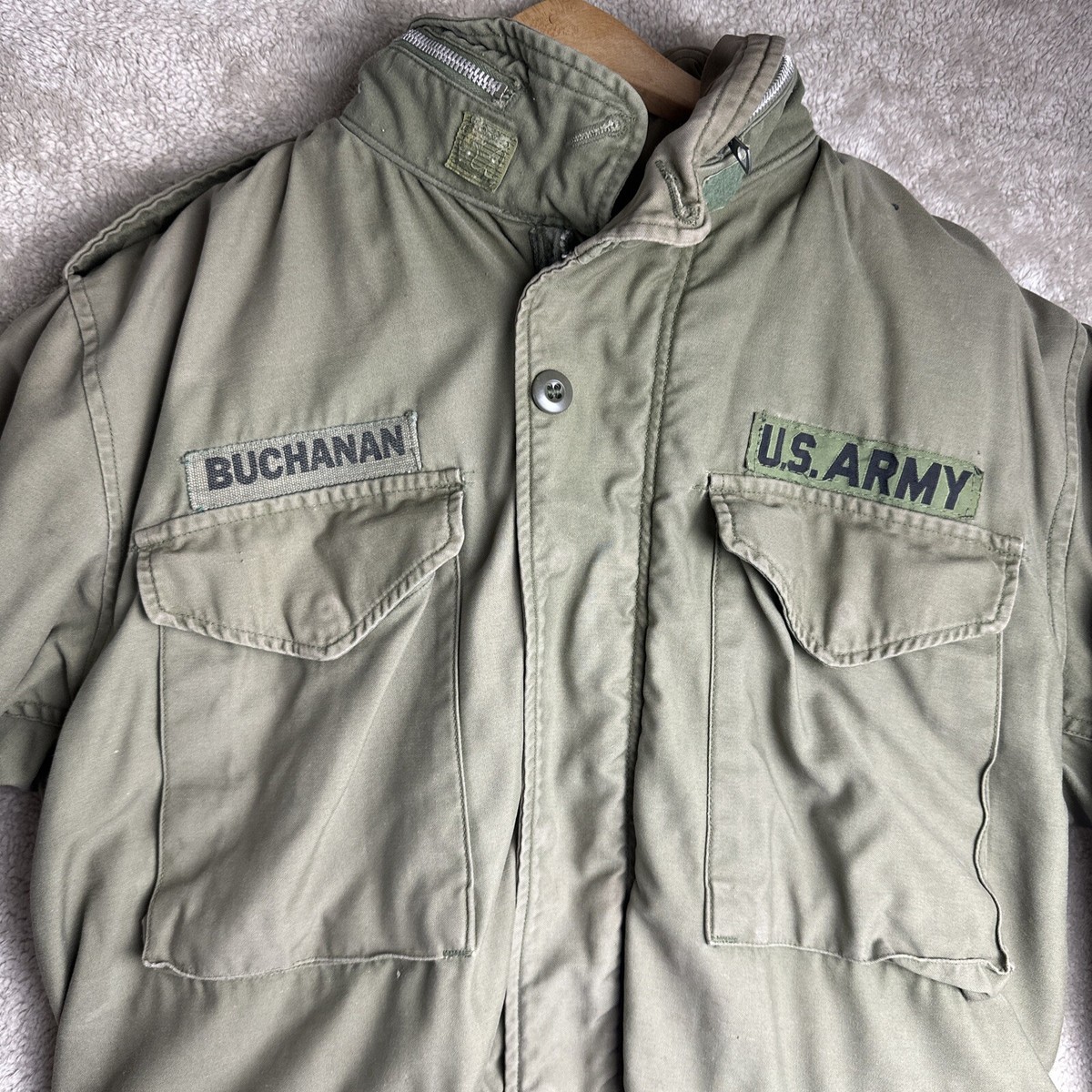Vintage Military Field Coat Mens Medium Green M65 OG 107 Cold Vintage Military Field Coat Mens Medium Green M65 OG 107 Cold