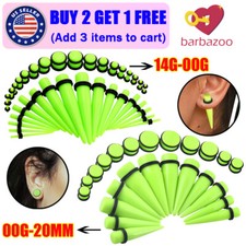 12-36PCS Acrylic Ear Stretching Gauge Kit Big Tapers Plug Piercing Set 14G-20MM