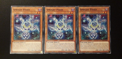 Yu-Gi-Oh! 3x Spright Pixies, POTE-EN005, Common, 1. Edition, Englisch, Near Mint