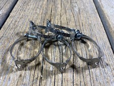 X5 Vintage Bike Bicycle WEINMANN 1" INCH Chrome Cable Clamps 25.4mm NOS BMX
