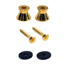 2 Pack of Gold Guitar Strap Buttons for electric guitars - Universal fit