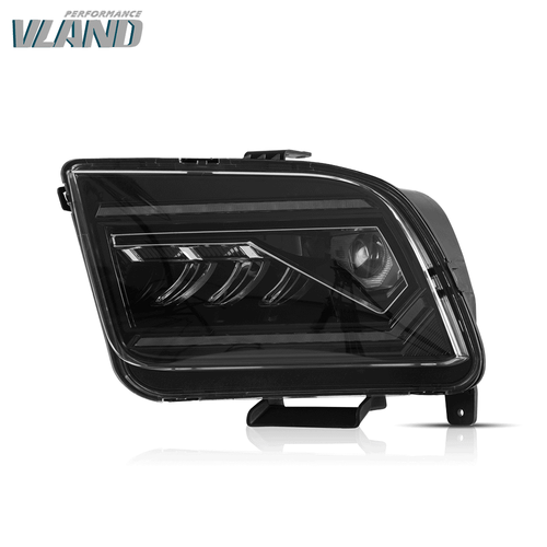 VLAND LED Headlights w/Startup Animation For 2005-2009 Ford Mustang Lamps 1Pair - Picture 2 of 17
