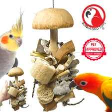 Bonka Bird Toys 2668 Small Coco Loco Natural Chew Shred Forage Parrot Cage Toy