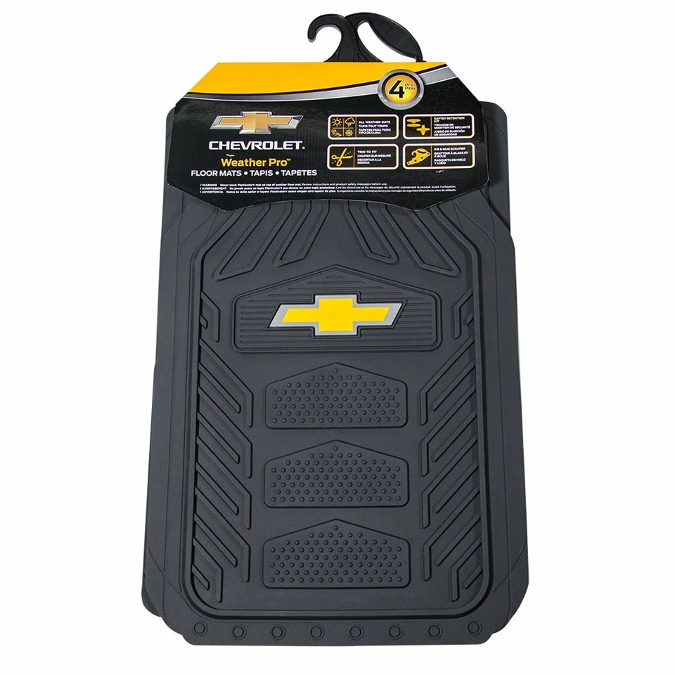 Nuevas alfombrillas de goma profesionales para todo tipo de clima de alta resistencia delanteras traseras Chevy de 4 piezas para auto camión Foto 4 de 4