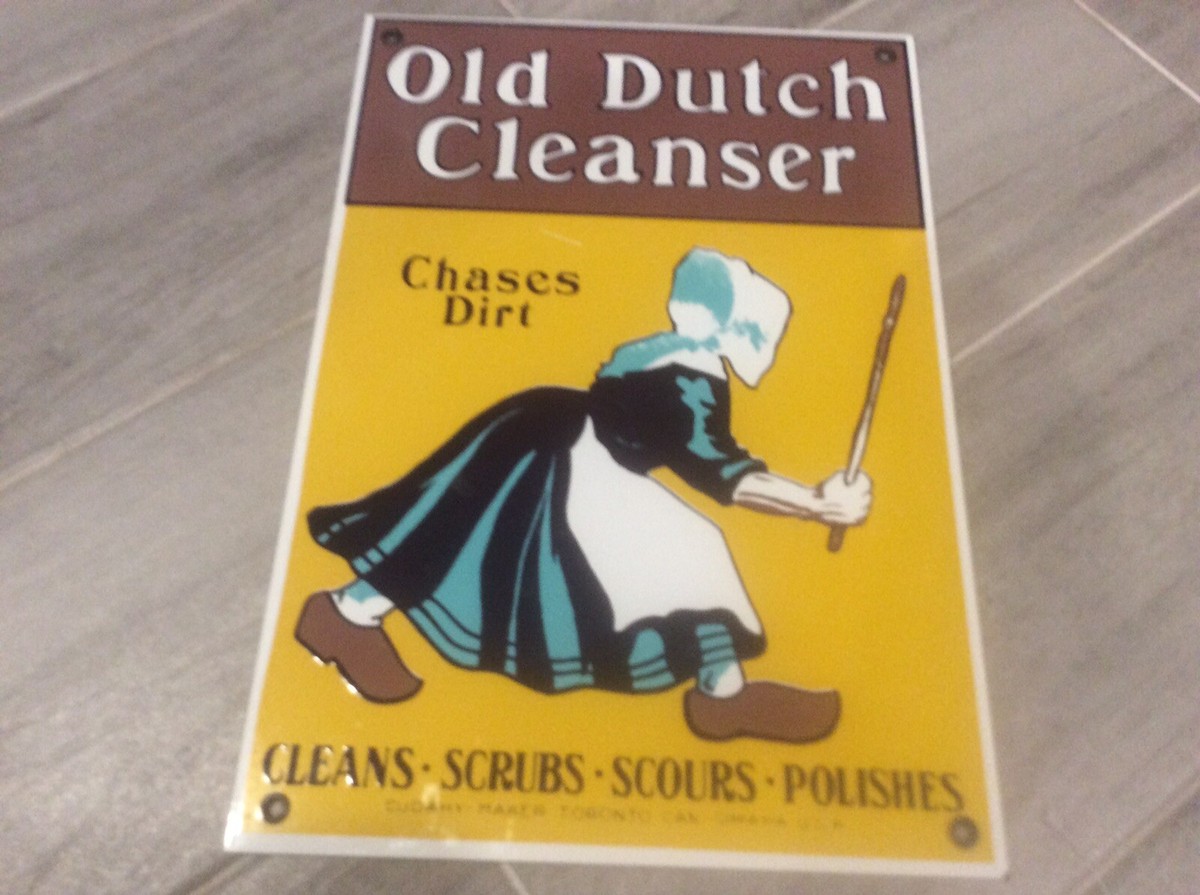 Vintage OLD DUTCH Girl CLEANSER ADVERTISING SIGN Heavy | eBay