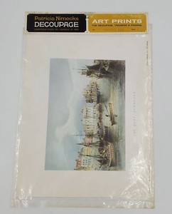 Vintage Patricia Nimocks Decoupage Art Print The Quay Yarmouth