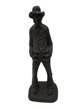 Michael Garman Western Gunslinger Signed Plaster Statue 11"