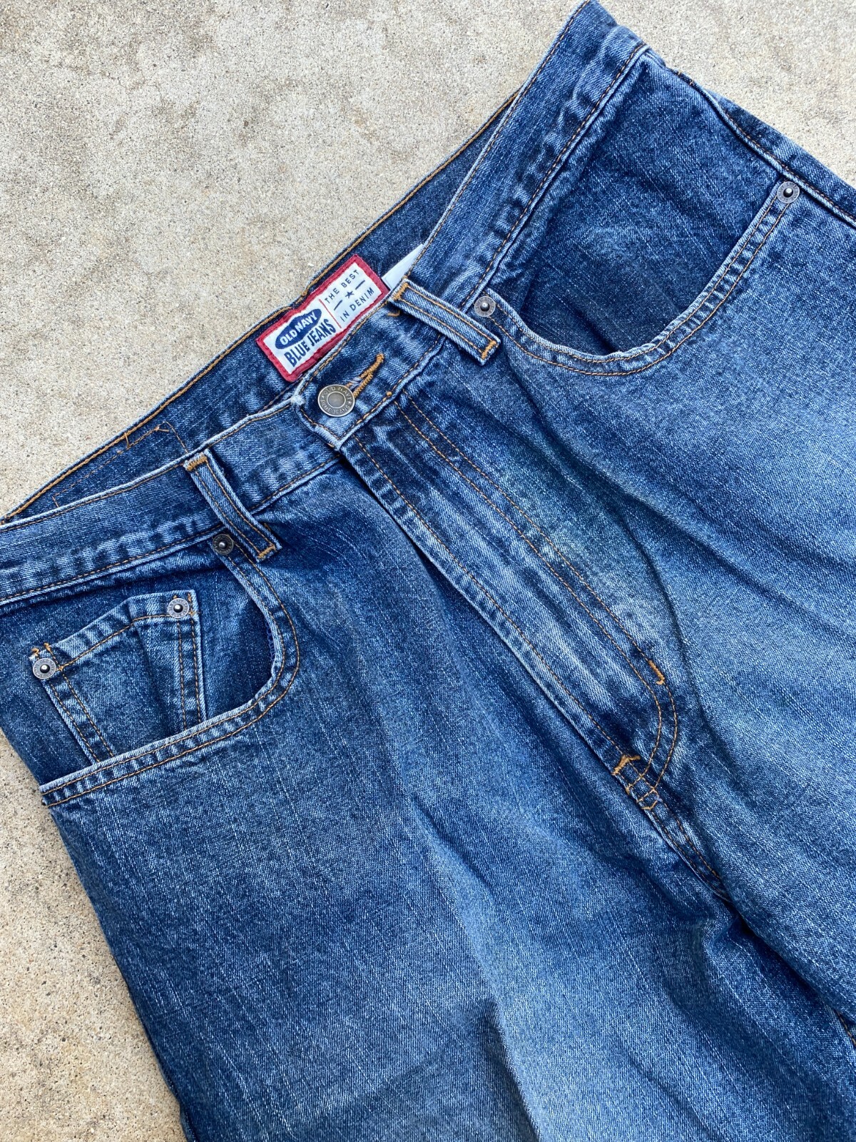 Old Navy Men's Vintage Blue Jeans Relax S/Blast Denim Jeans 34 x 34