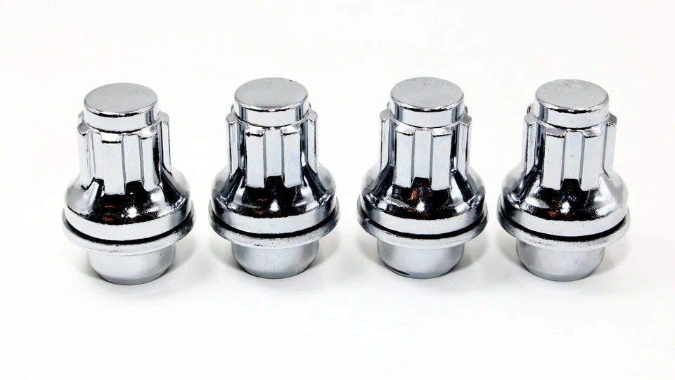 4 cerraduras de rueda cromadas 14x1,5 1,7 para Toyota Tacoma ruedas OEM de fábrica 45100 canales Foto 4 de 4