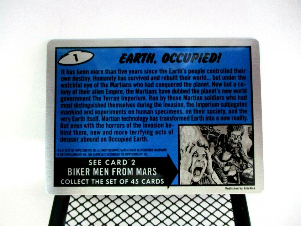 Mars Attacks Uprising Occupation BLUE METAL SET 45 CARDS Topps Heritage VERSION - Image 4 of 4