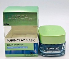 LOreal Paris Skincare Pure Clay Face Mask w/ Seaweed Clear and Comfort 1.7 fl oz
