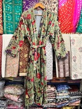 Bird Print Luxury Velvet House Robe, Bridal Robe Winter Warm Christmas Gift