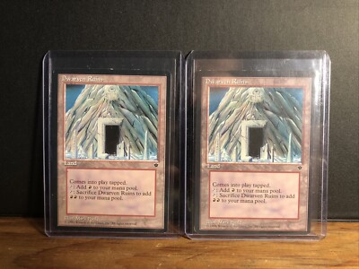  Magic The Gathering-Fallen Empires-Dwarven Ruins-Land-Mint 
