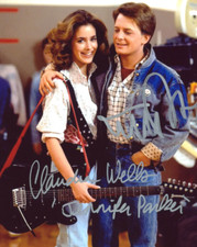 Back To The Future Auto 8x10 Signed Reprint Photo Michael J Fox Claudia