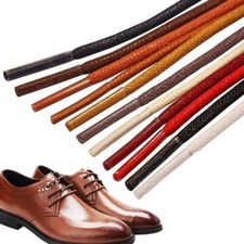 Shoelaces 80cm waxed round 3mm for Formal Shoes/Brogues/Dress/Wax Cord