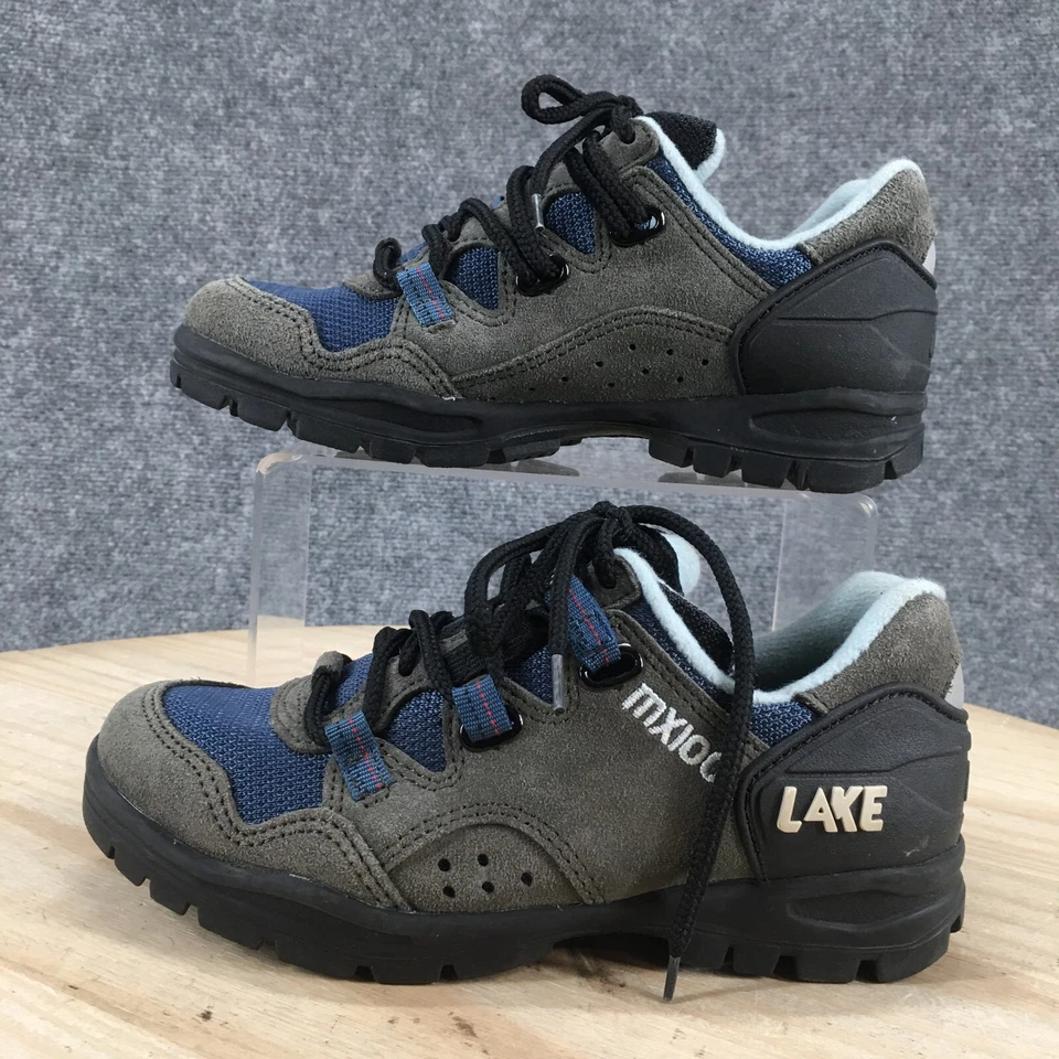 Tênis de ciclismo Lake Shoes feminino 5-5.5 MX100 couro cinza com cadarço - Imagem 2 de 4