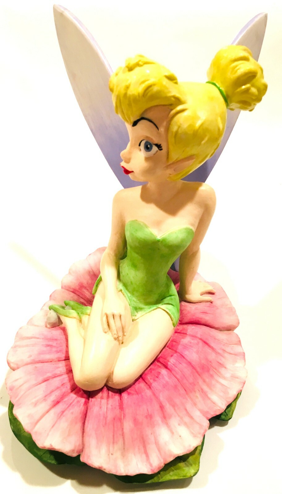 Disney Store Tinkerbell on Lily Pad 6" Poly-Resin Figurine Neverland Collection