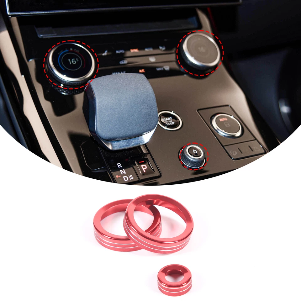 Air Conditioner Volume Knob Trim Ring For Land Rover Range Rover Sport 2023 Red - Image 2 of 4