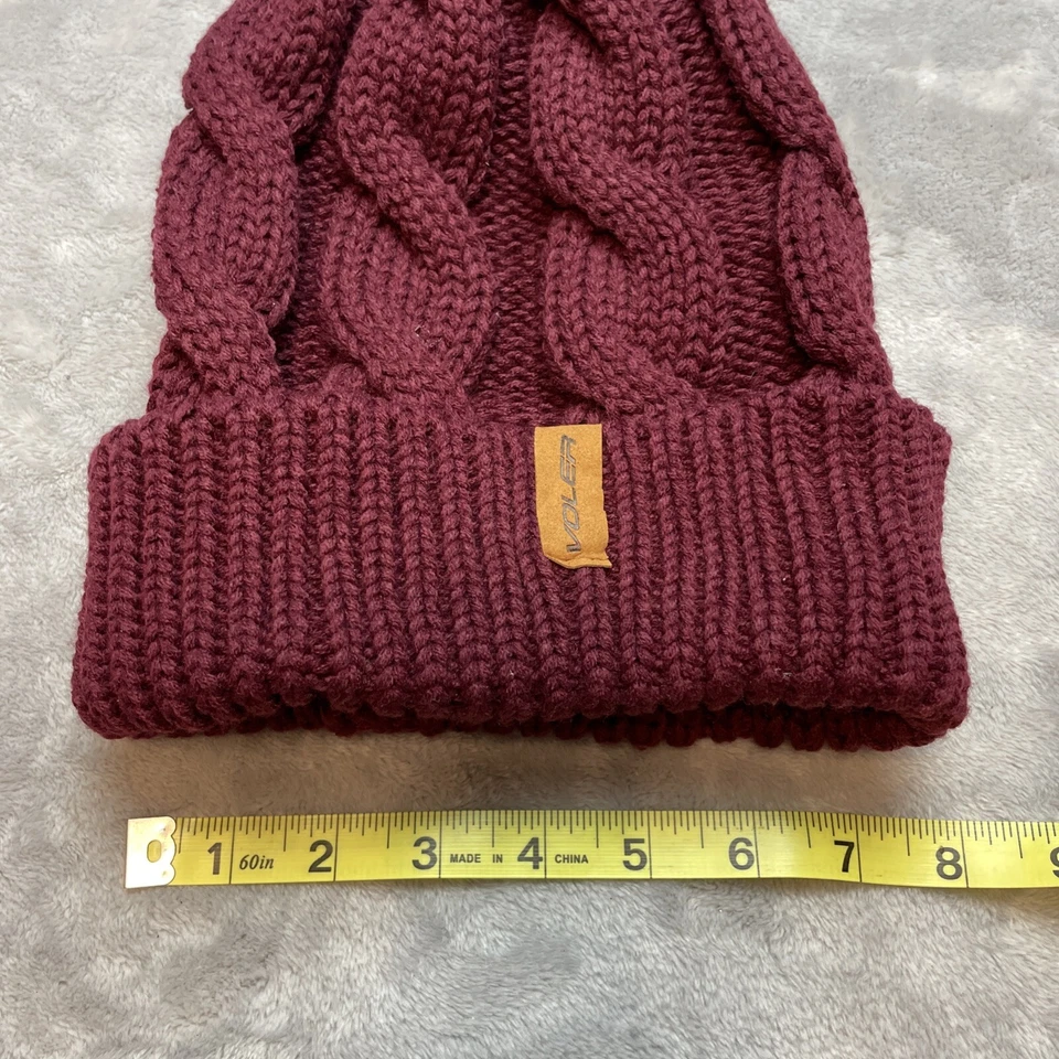 Chapéu gorro vintage Voler malha cabo Pom adulto sistema operacional Borgonha ciclismo Richardson - Imagem 3 de 4