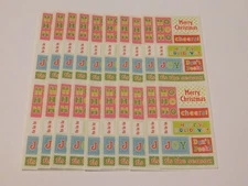Mrs. Grossman's Lot of 10 Strips Chubby Christmas Sayings 2007 Stickers